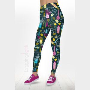 For Good Measure - Cooking Utensils Wide Band Printed Women's Leggings Plus Size